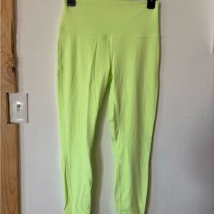 Lululemon Athletica Neon Yellow Capris